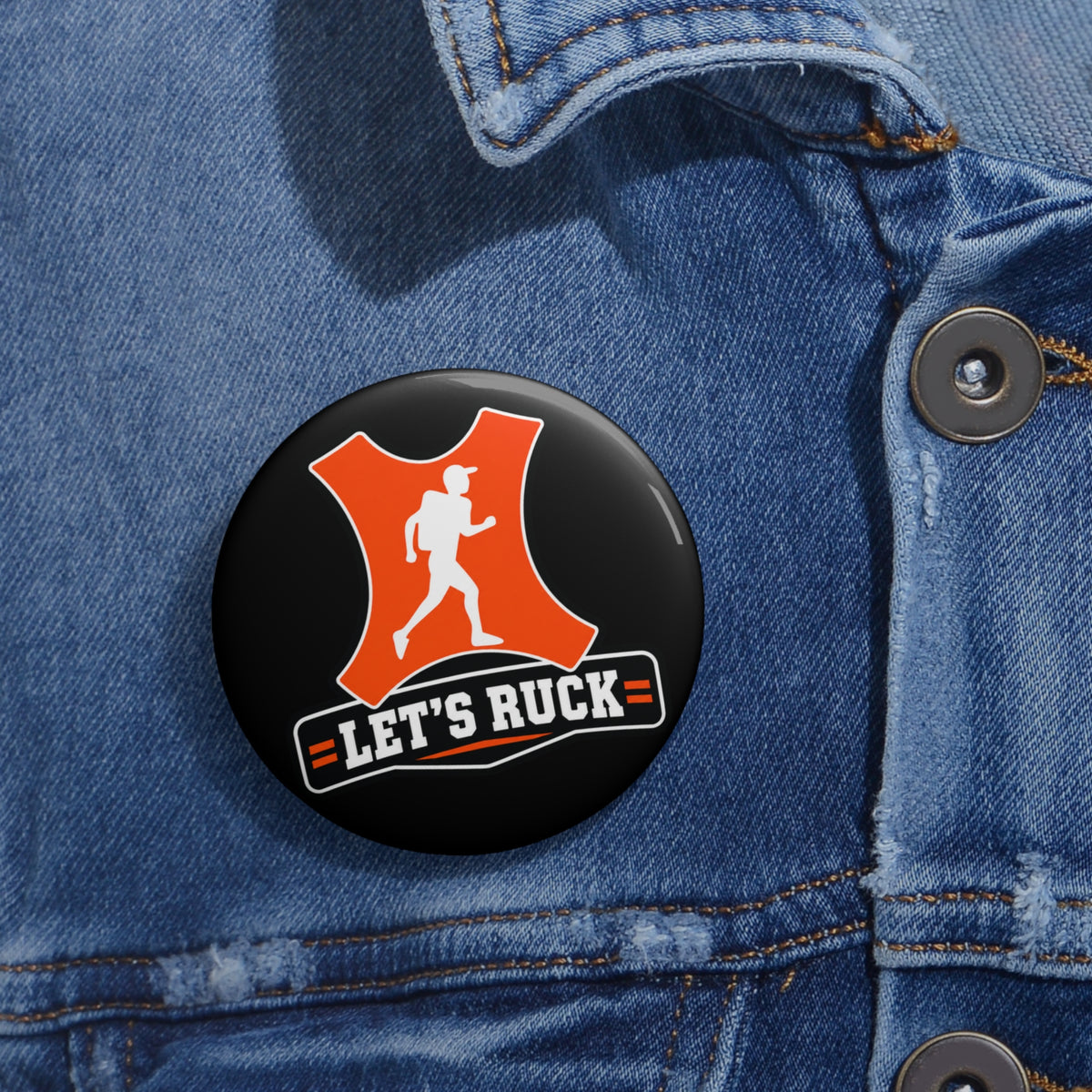 Let's Ruck Pin Button | Ruck Buddy Rucking Badge
